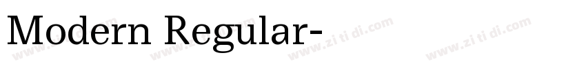 Modern Regular字体转换